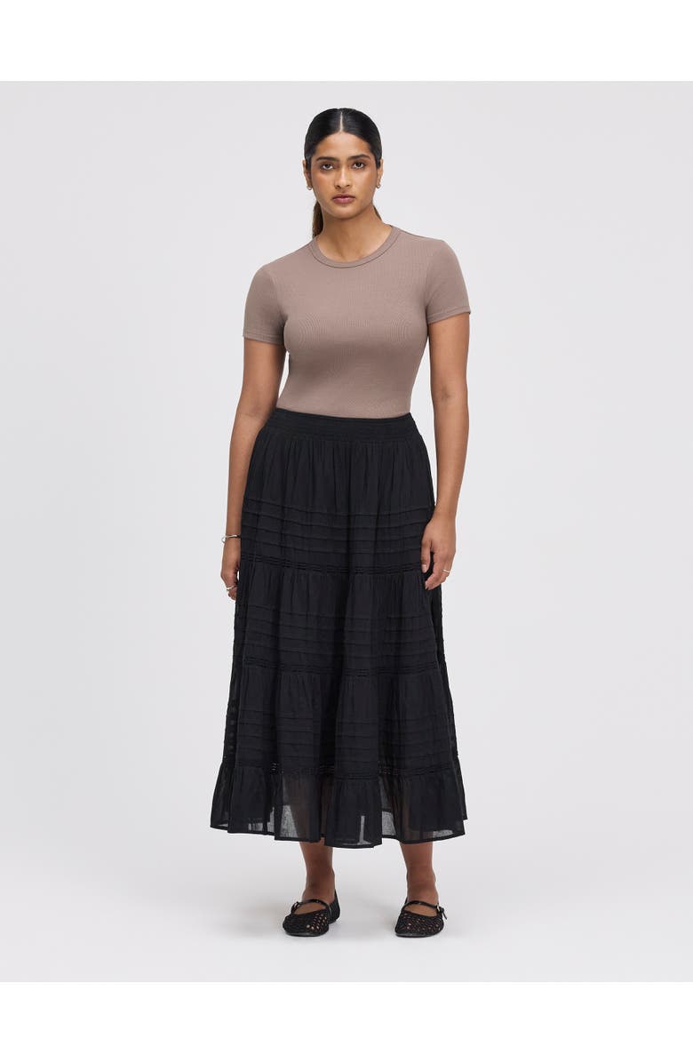 Finery London Imani Cotton Tiered Midi Skirt, Alternate, color, 