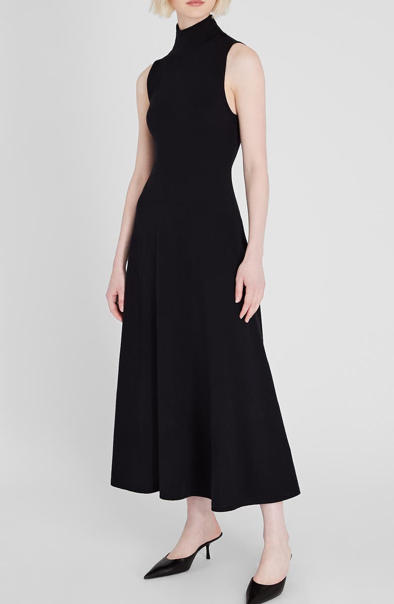 Club Monaco Sleeveless Turtleneck Wool & Cashmere Dress, Main, color, 