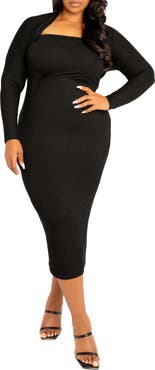 BUXOM COUTURE Modal Tube Dress & Shrug