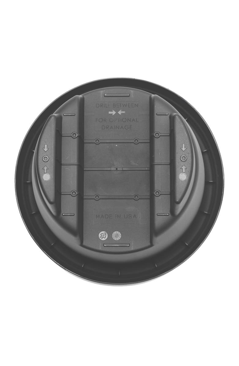 Bloem 12 Inch Modica Deck Rail Round Planter, Alternate, color, Gray