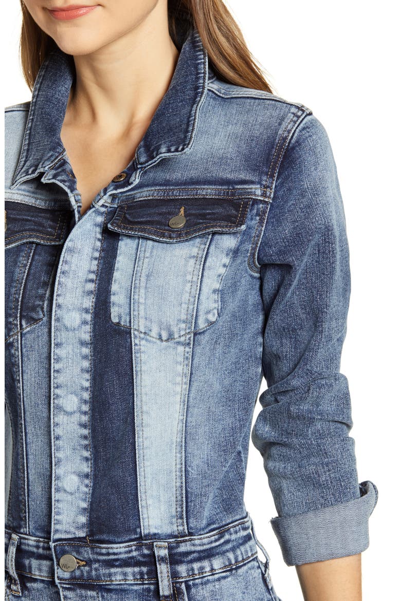 Long Sleeve Denim Midi Dress, Alternate, color, BLUE