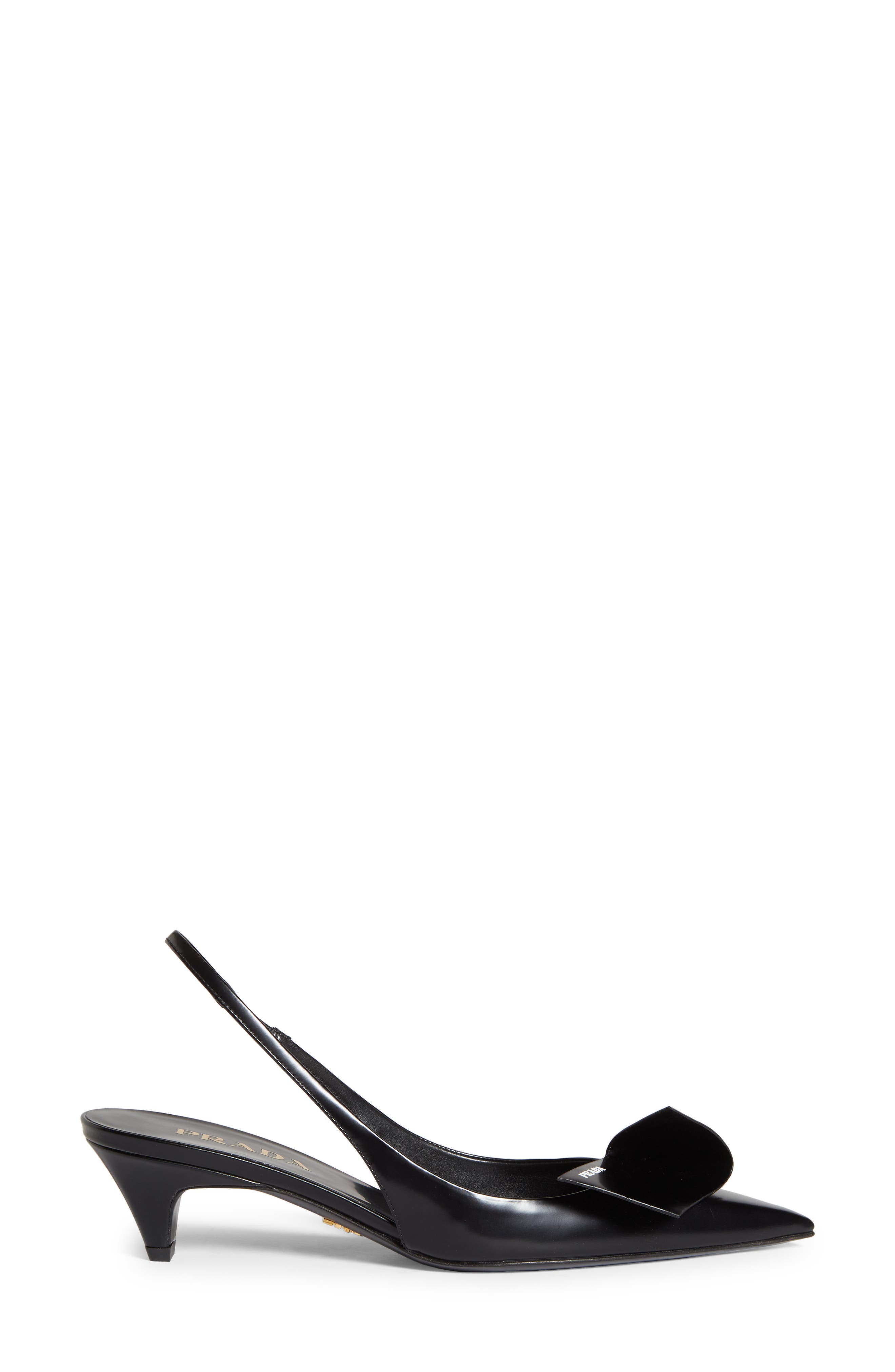 Prada Fold Kitten Heel Slingback Pump, Alternate, color, 