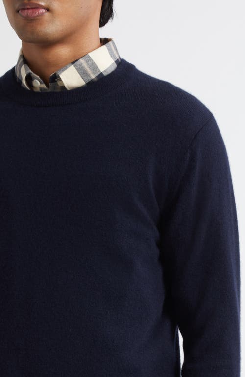 Sunspel Cashmere Crewneck Sweater In Blue