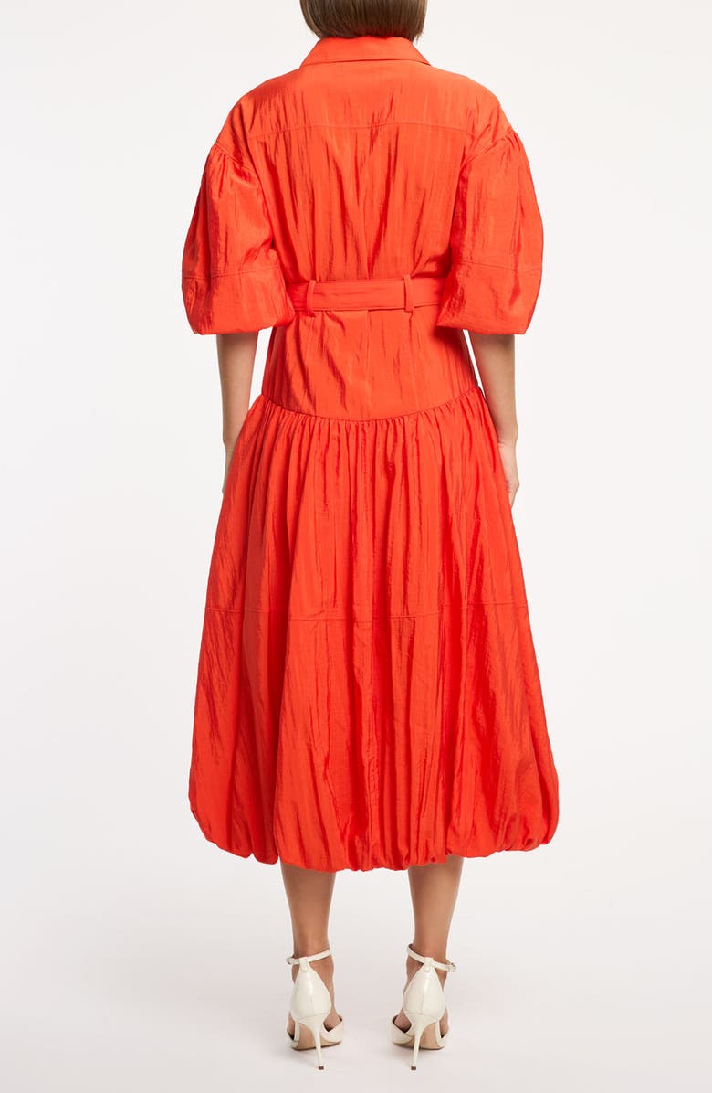 Cinq à Sept Daliah Belted Puff Sleeve Shirtdress, Alternate, color, Red Tangerine
