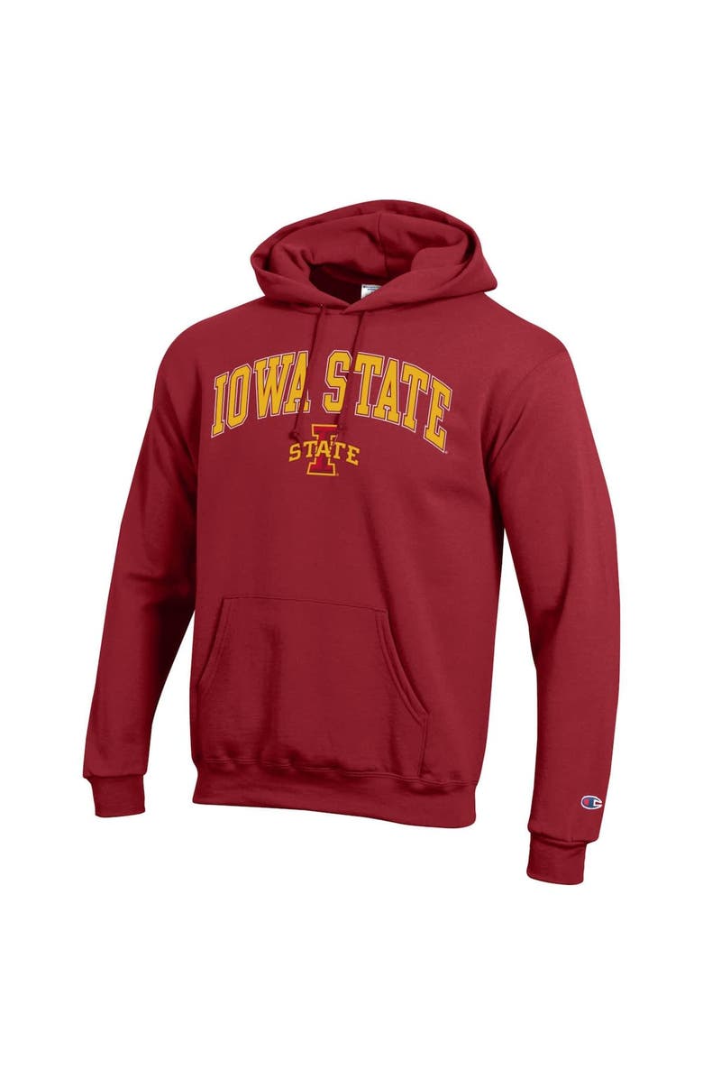 Champion Men's Champion  Cardinal Iowa State Cyclones Arched Logo Fleece Pullover Hoodie, Alternate, color, Cardinal
