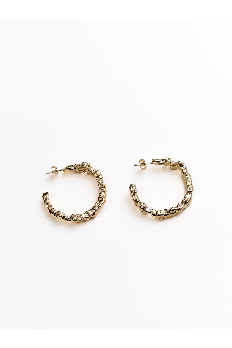 Belle Scrunchie Hoops, Main, color, Recycled Gold Vermeil