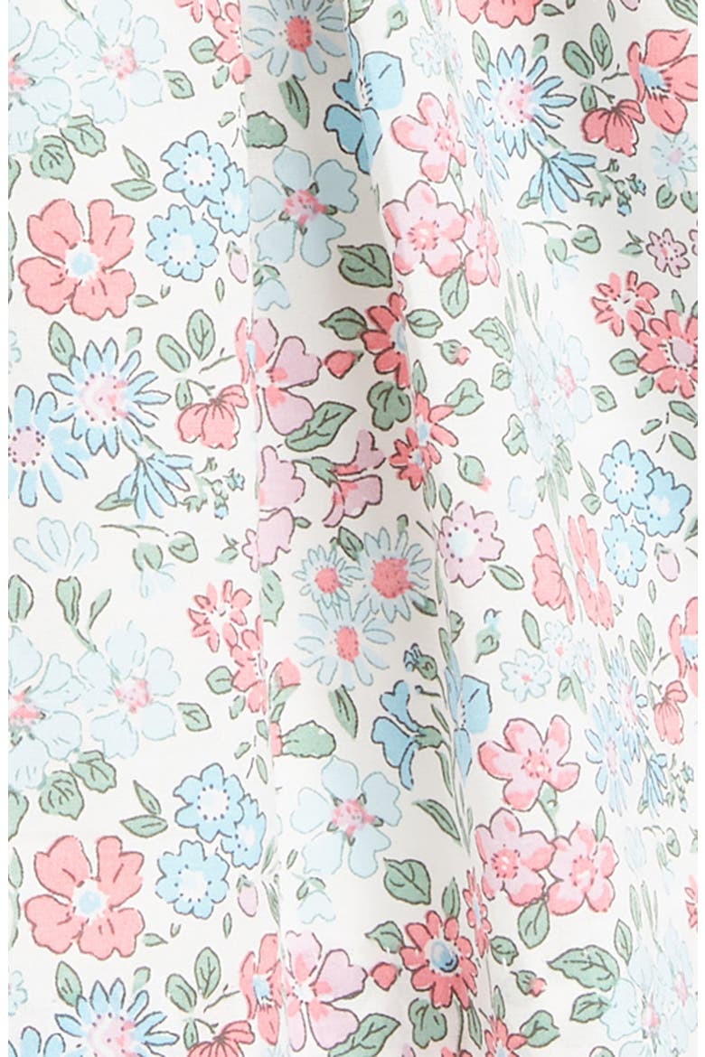 Floral Cotton Dress, Alternate, color, BLUE