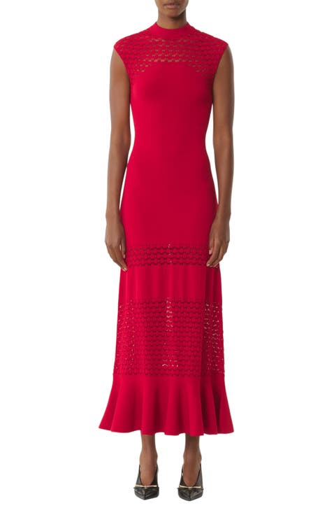 Lace Detail Dress In Viscose