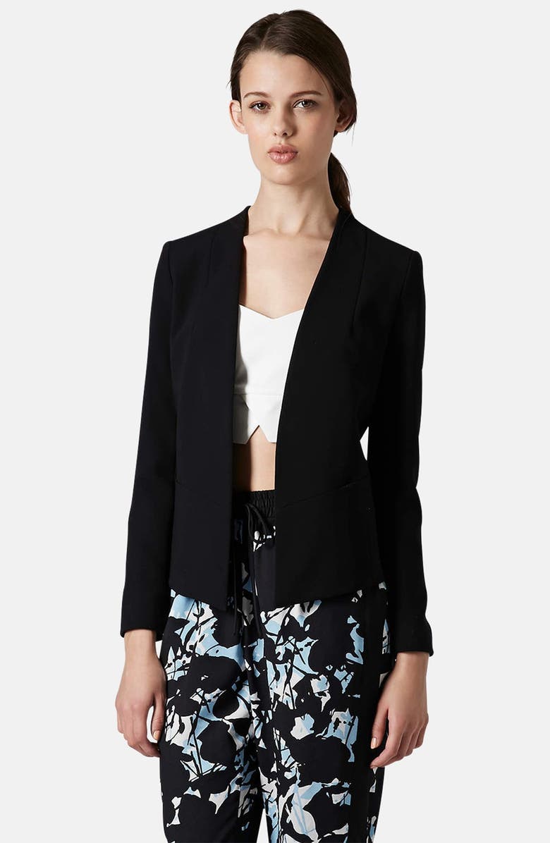 Topshop Open Front Blazer, Main, color,