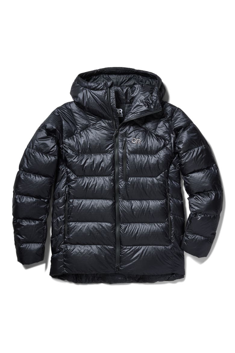 Austera Alpine 850-Fill-Power Down Hoodie, Alternate, color, BLACK