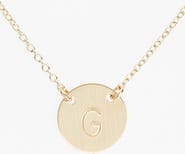 Nashelle 14k-Gold Fill Anchored Initial Disc Necklace