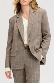 Sam Edelman Rhinestone-Trim Oversized Blazer