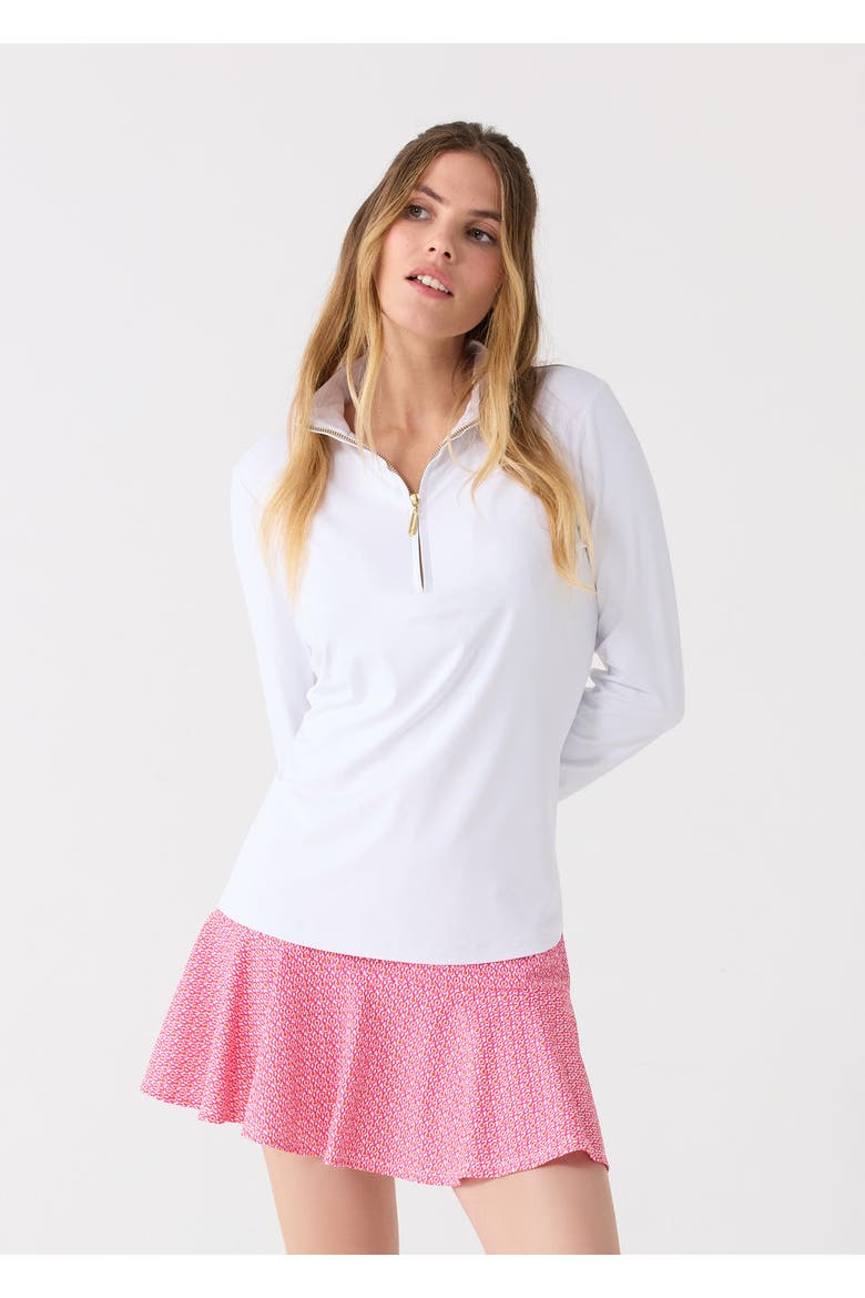 1/4 Zip Sport Top, Main, color, White
