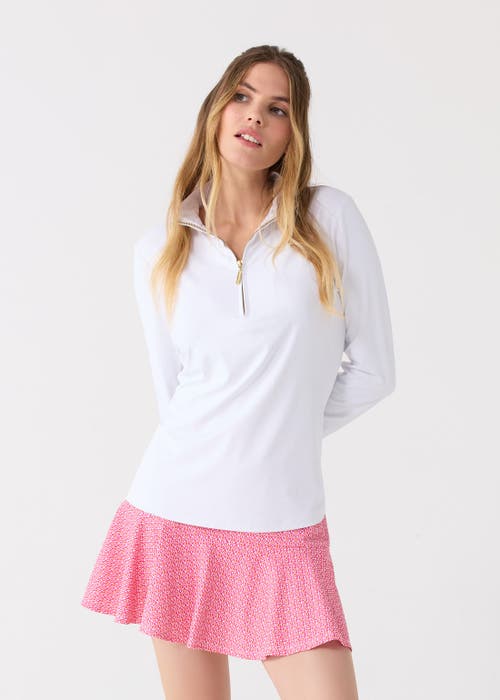Cabana Life 1/4 Zip Sport Top In White