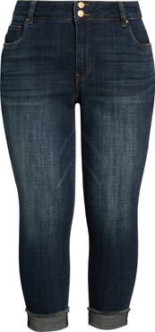KUT from the Kloth Amy Frayed Crop Slim Straight Leg Jeans