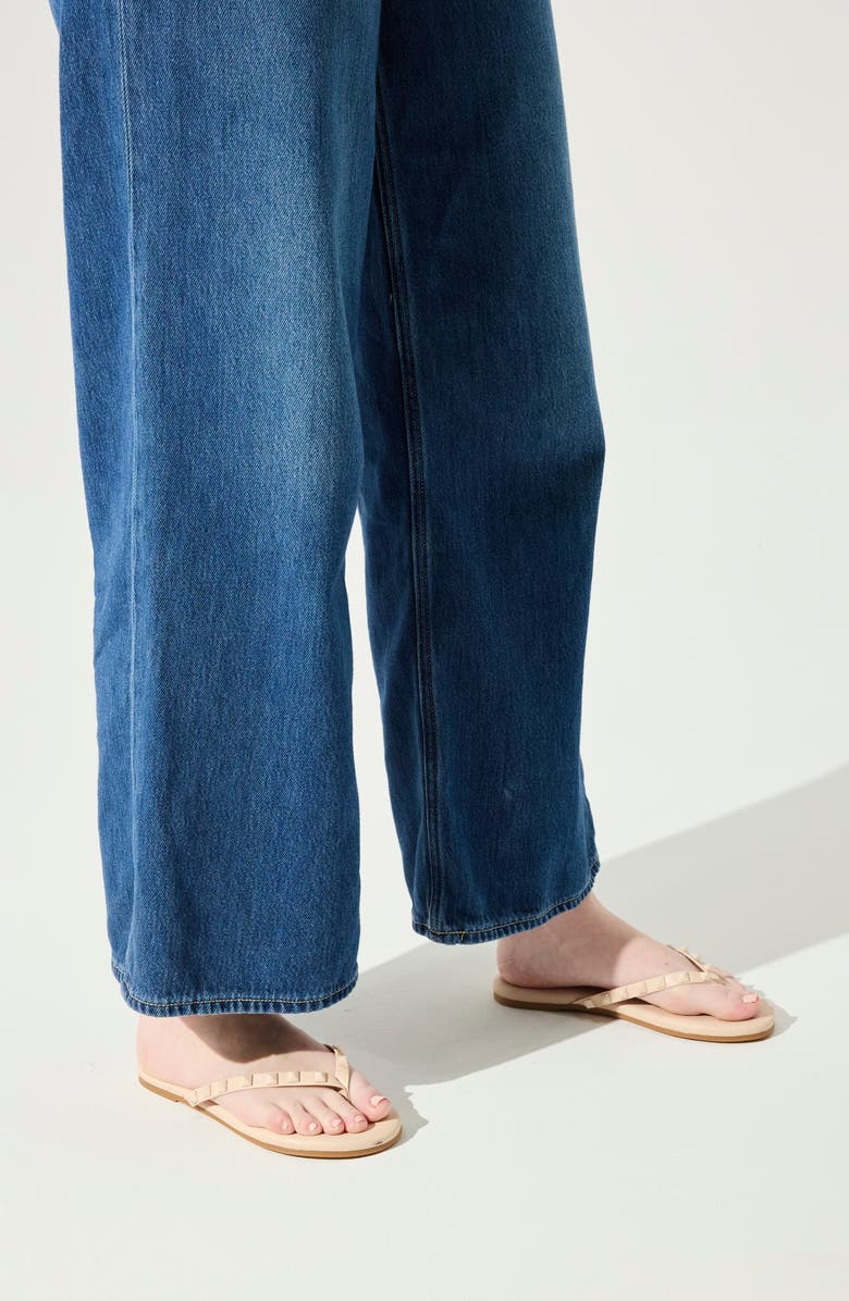 Yosi Samra Rivington Stud Flip Flop, Alternate, color, Beige