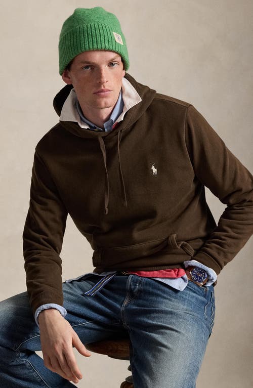 Polo Ralph Lauren Loopback Cotton Fleece Hoodie In Brown