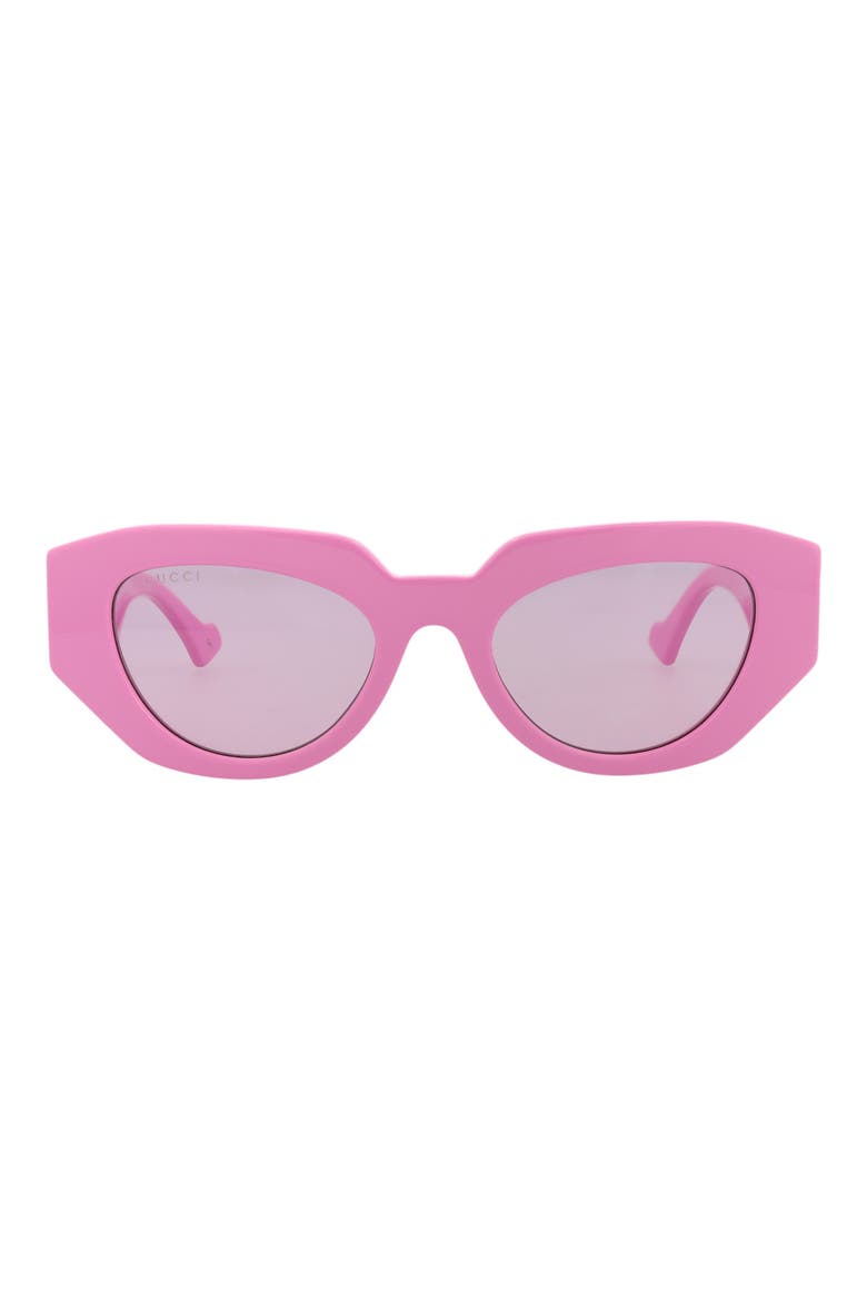 51mm Cat Eye Sunglasses, Main, color, PINK PINK PINK