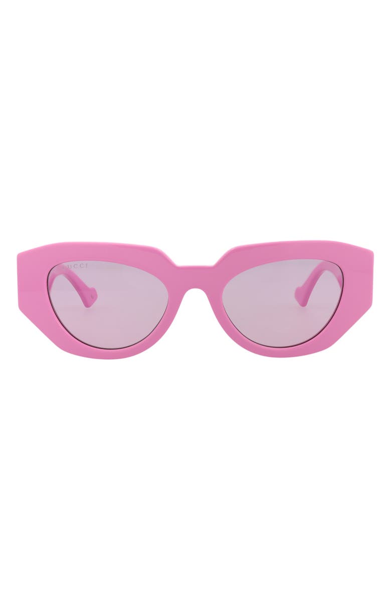 Gucci 51mm Cat Eye Sunglasses, Main, color, Pink Pink Pink