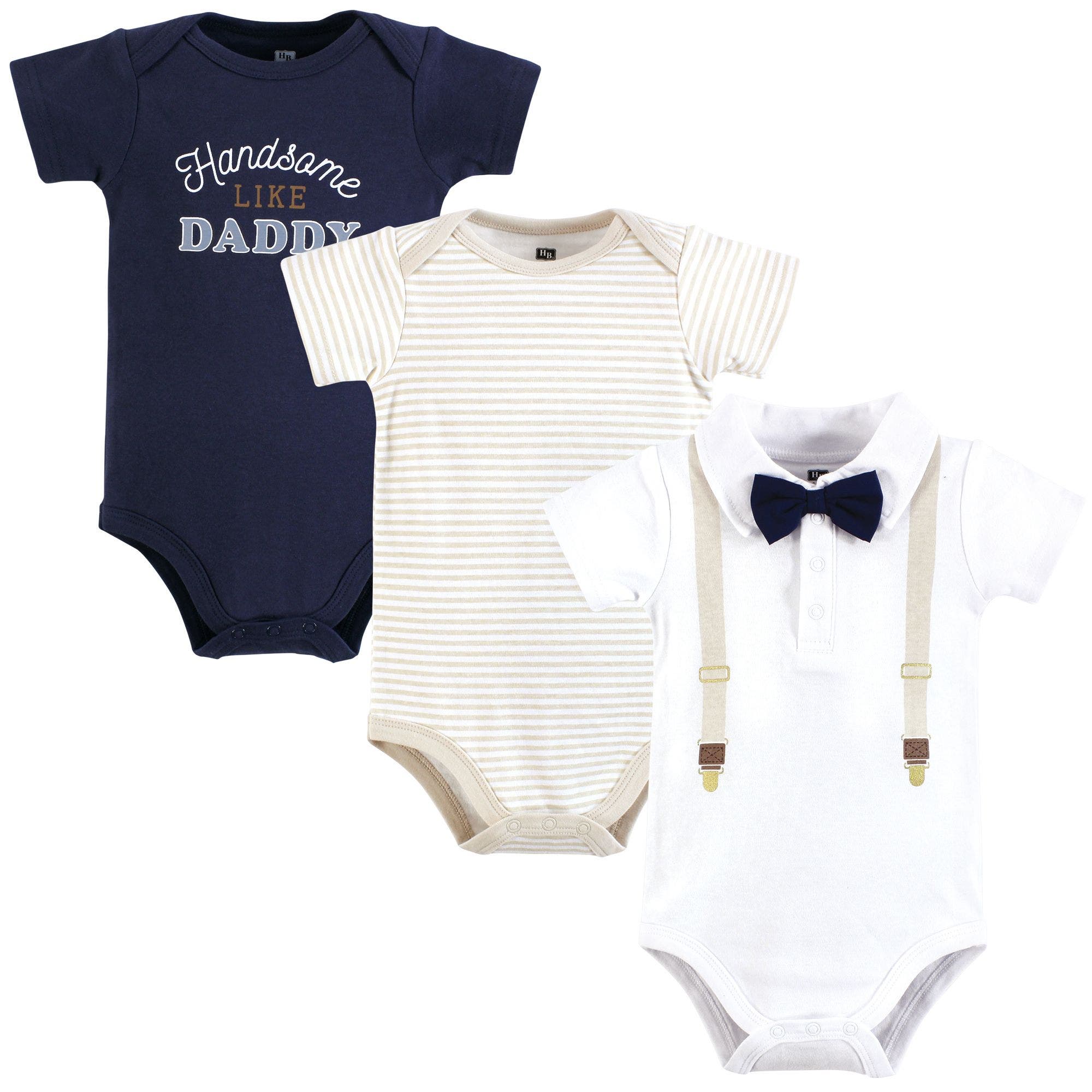 Beige Navy Suspender