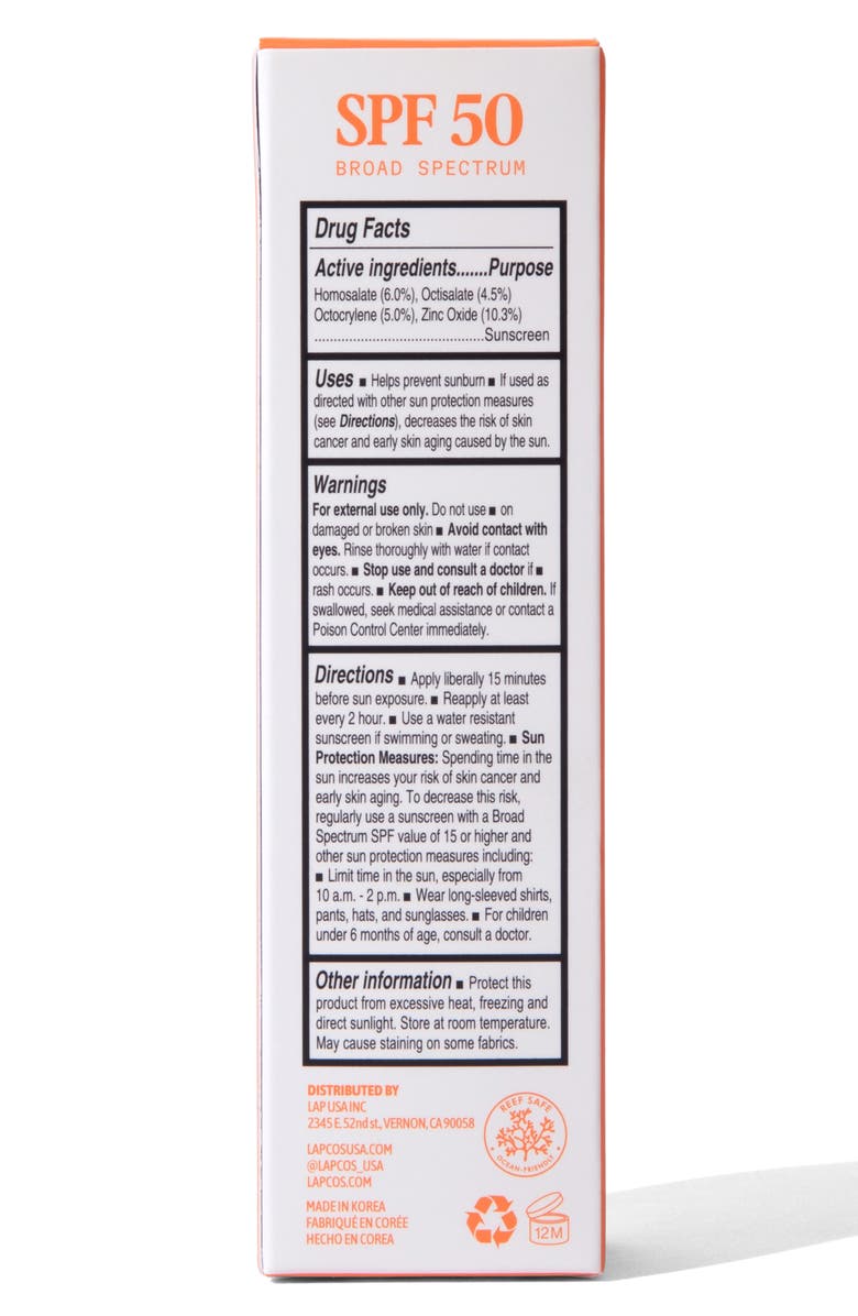 LAPCOS Daily Sunscreen SPF 50 Hybrid Formula, Alternate, color, White