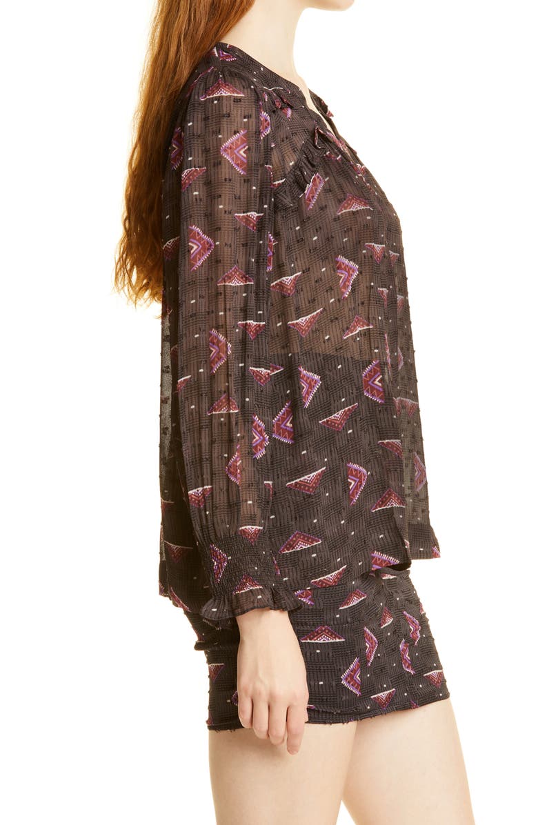 ba&sh Cathel Sheer Blouse, Alternate, color,