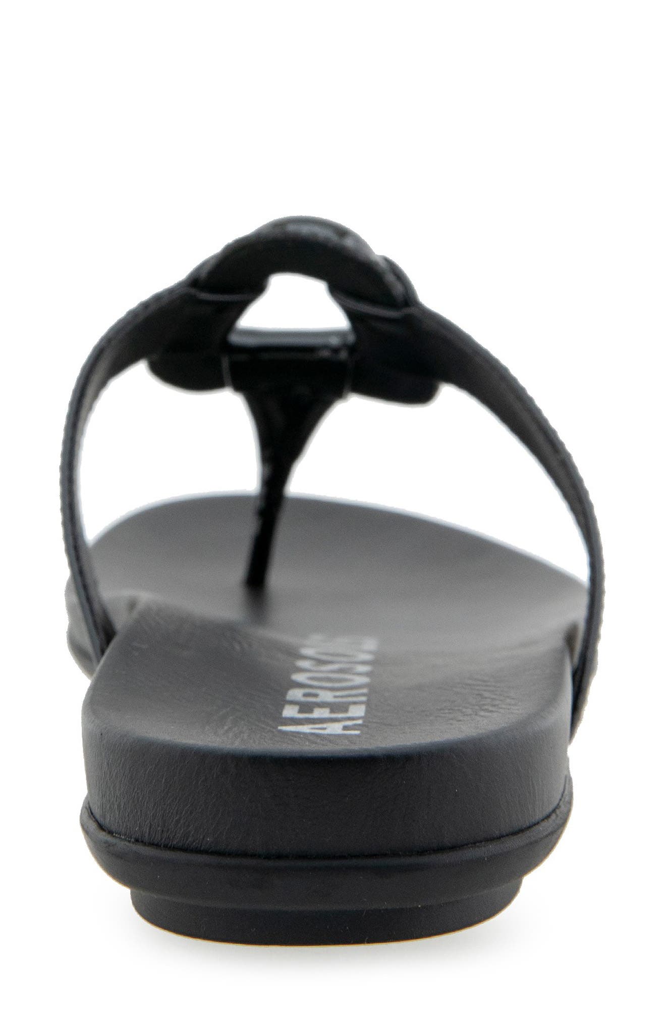 Aerosoles Fallon Harness Sandal, Alternate, color, Black Patent Faux Leather