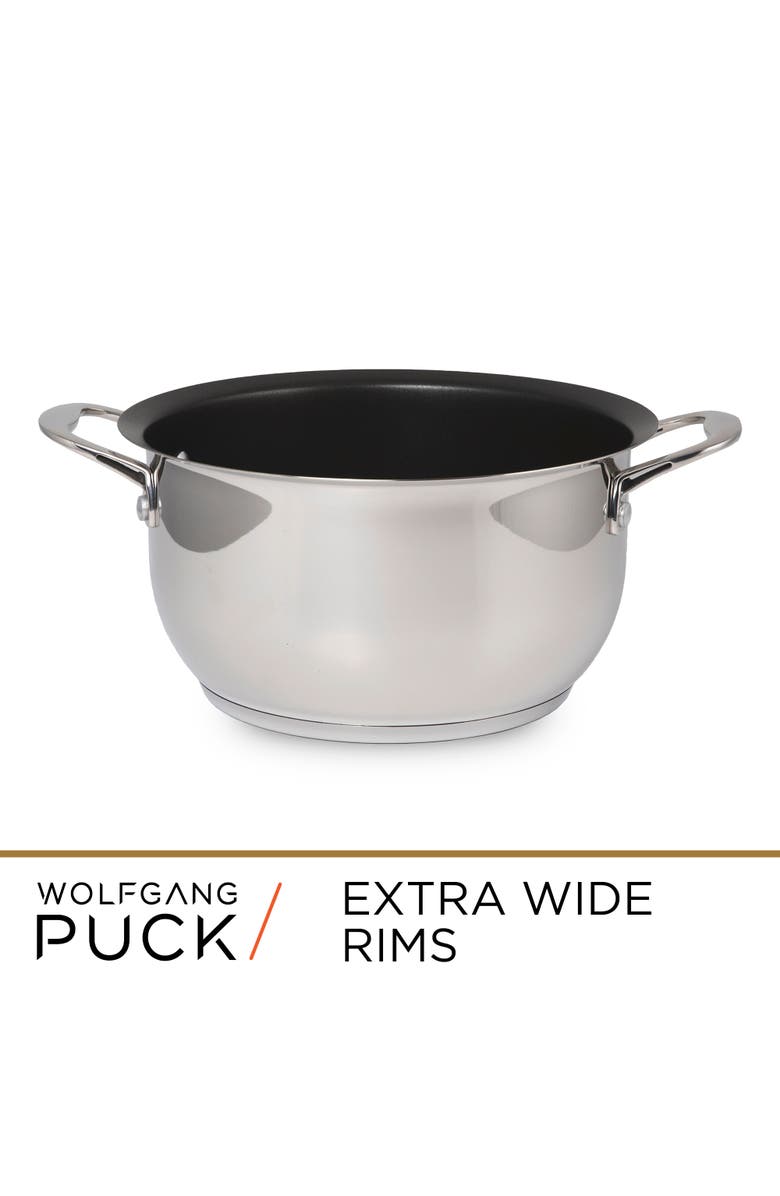 Wolfgang Puck 6 Piece Stainless Steel Pots and Pan Set, Alternate, color, Stainless Steel