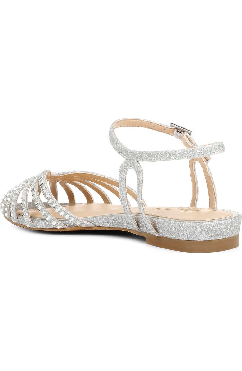 Jewel Badgley Mischka Perla Ankle Strap Flat, Alternate, color,