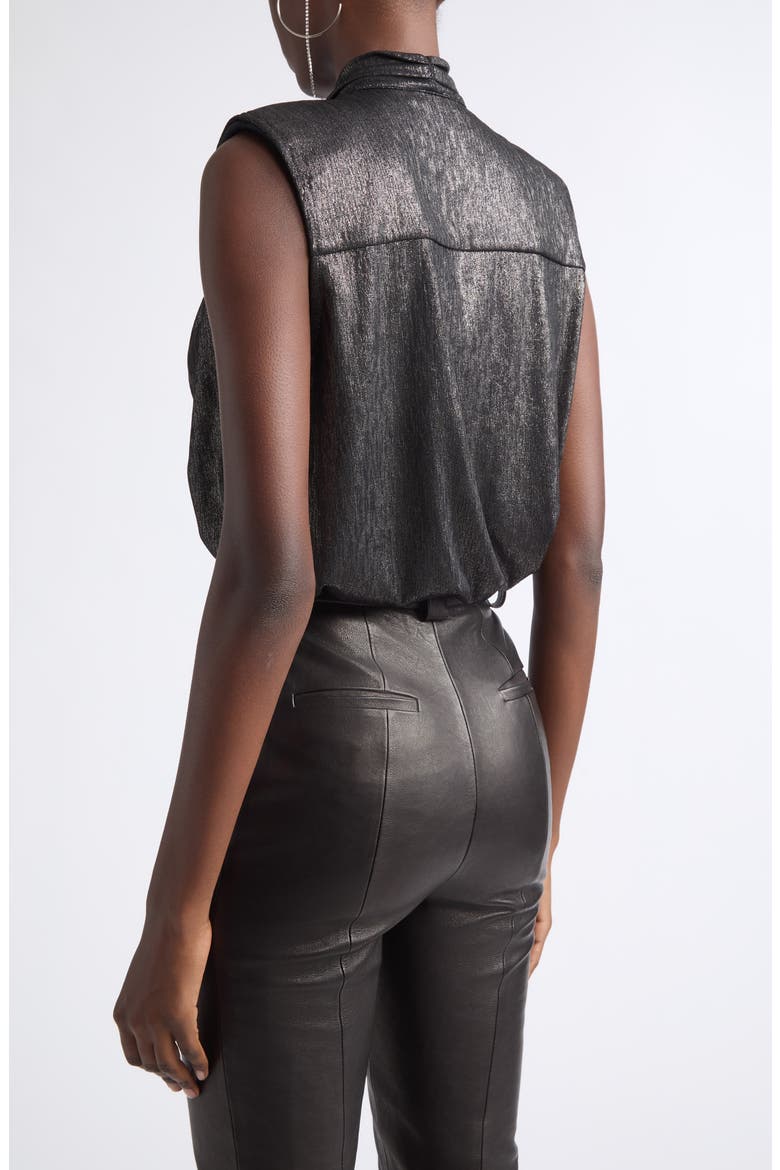 Camila Cowl Neck Sleeveless Top, Alternate, color, GUNMETAL