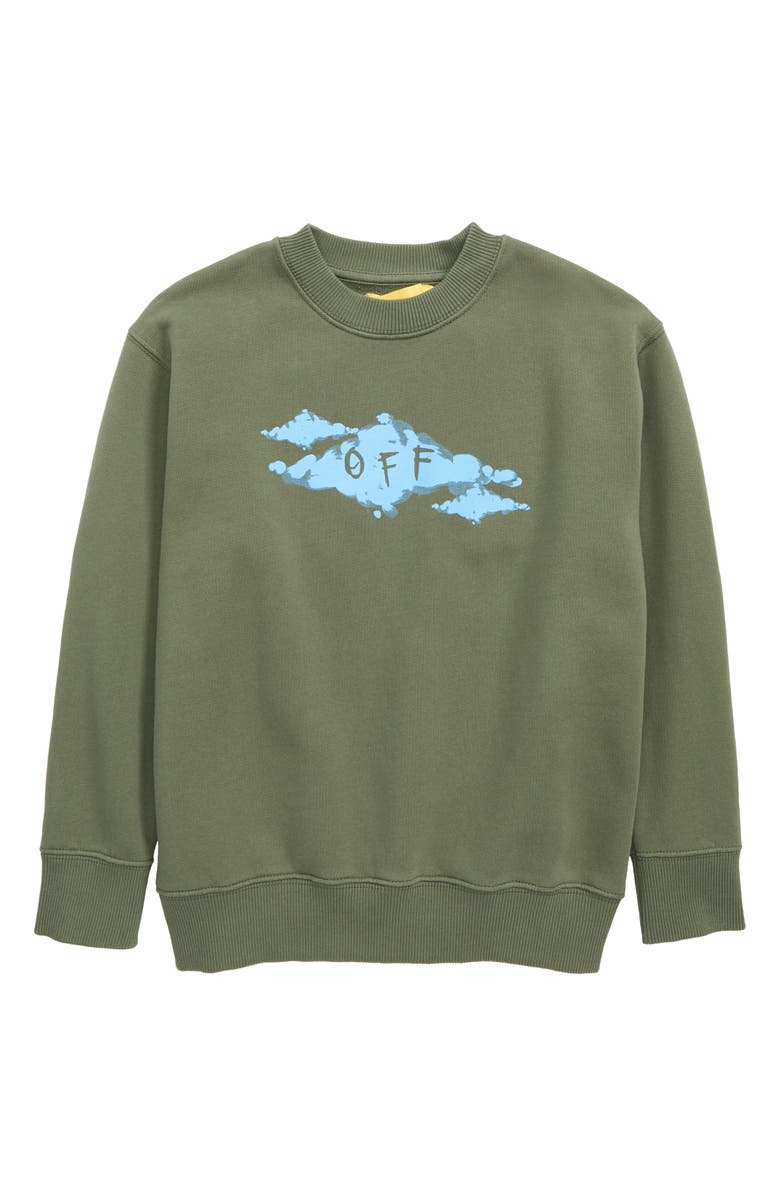 Off-White Kids' Cloud Logo Sweatshirt, Main, color, 