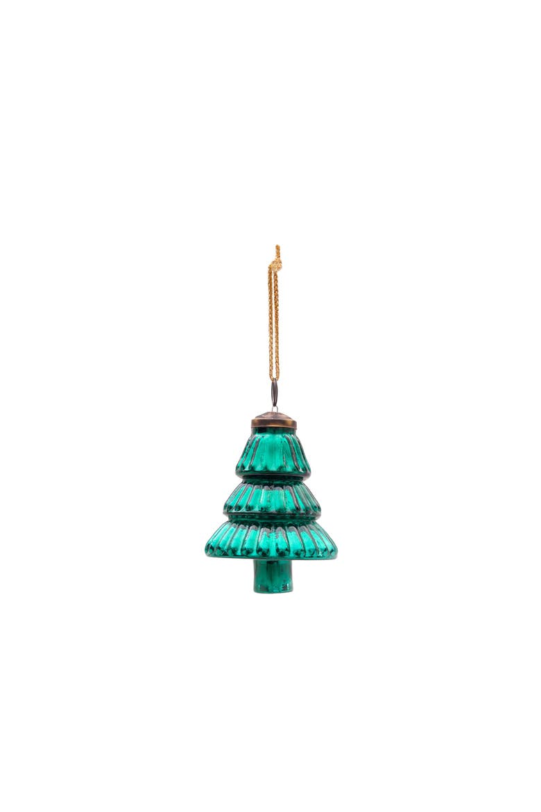 Glass Christmas Tree Christmas Tree Ornament Set of 2, Alternate, color, Red