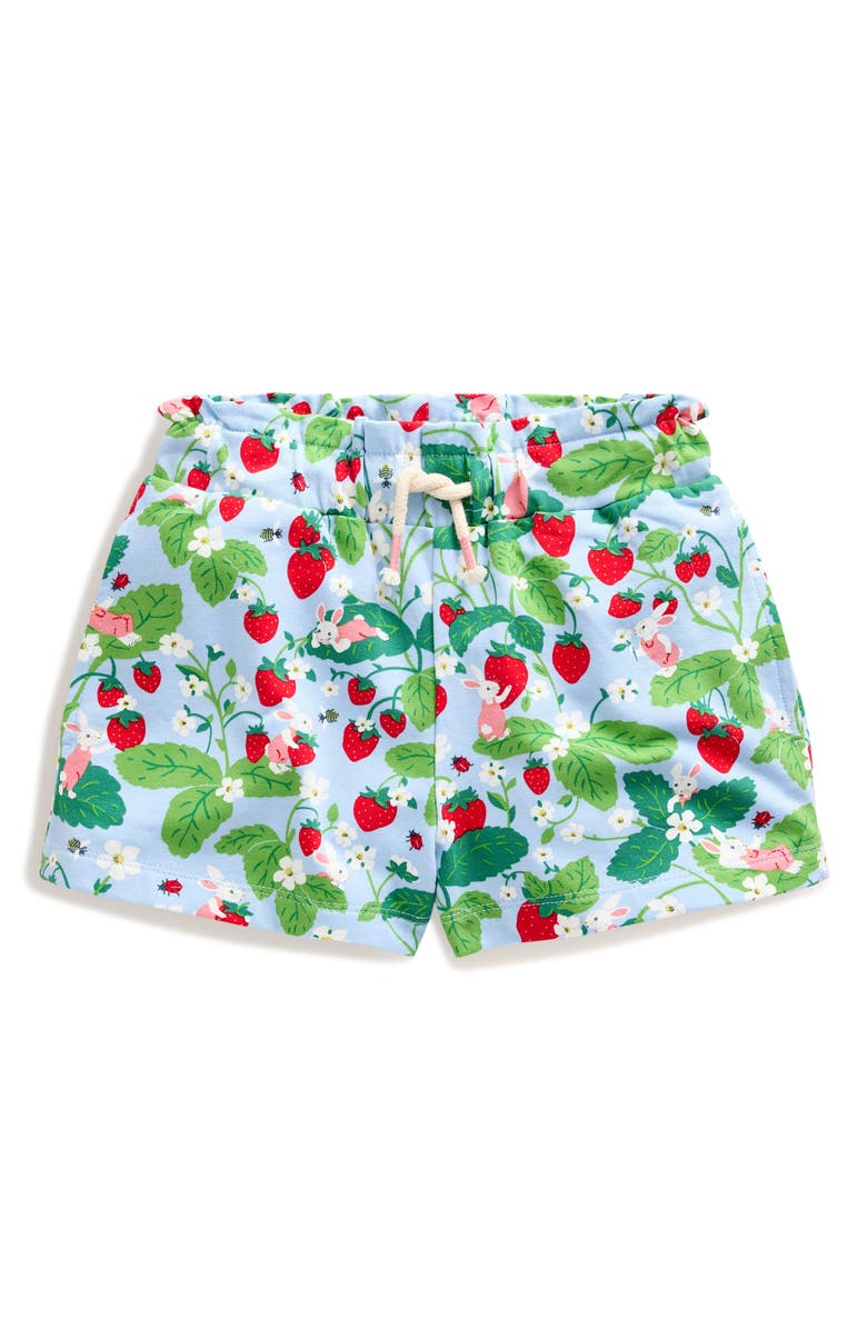 Mini Boden Kids' Strawberry Print Sweat Shorts, Main, color, Strawberry Field
