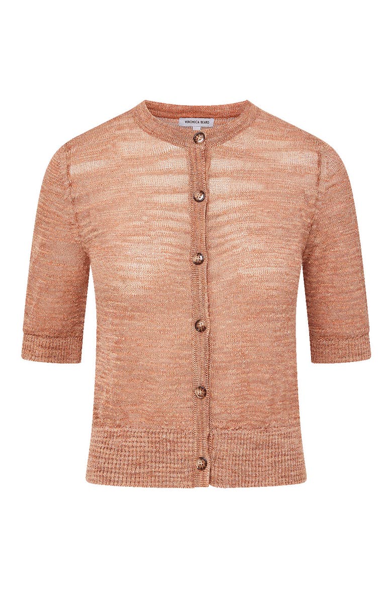 Shana Linen Blend Cardigan, Alternate, color, MUTED CLAY
