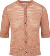 Veronica Beard Shana Linen Blend Cardigan