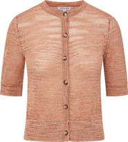 Veronica Beard Shana Linen Blend Cardigan