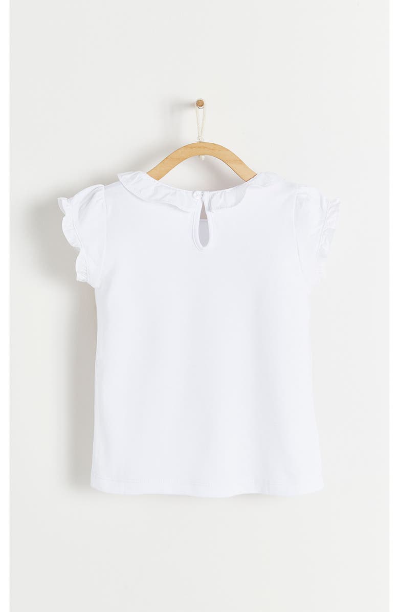 Babycottons Premium Peruvian Pima Cotton Essentials Detailed Collar Top for Toddler, Alternate, color, White