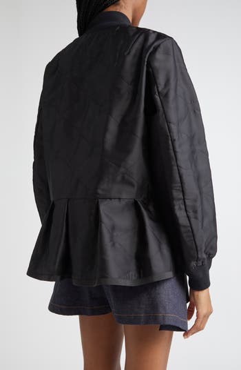 ■sacai■サカイ■Quilted Satin Peplum Jacket■ジャケット■ Sacai Quilted Satin Peplum Jacket | Nordstrom