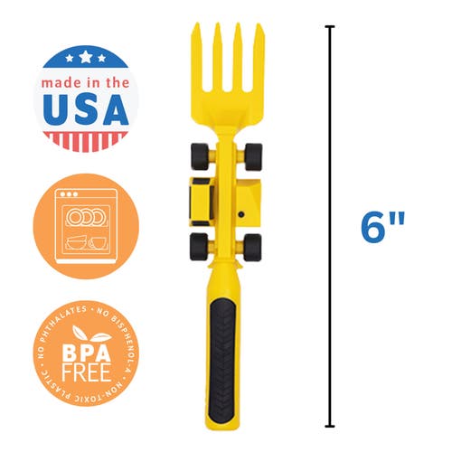 Constructive Eating Utensil And Divided Plate Set For Kids And Toddlers