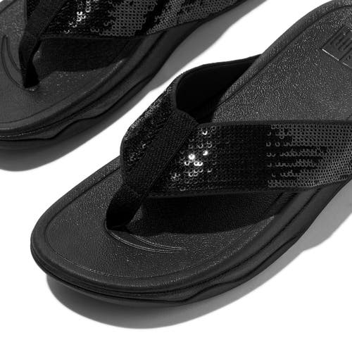 Fitflop Surfa Sequin Toe-post Sandals In Multi