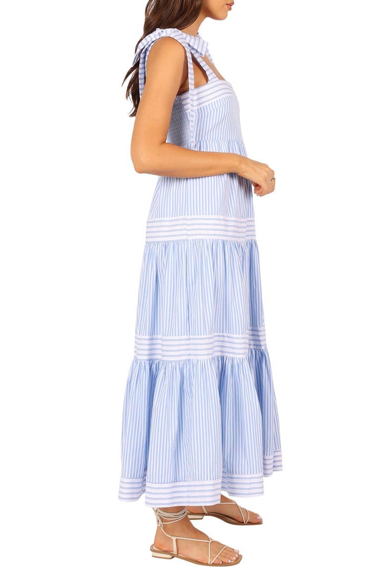 Bella Stripe Cotton Maxi Dress, Alternate, color, BLUE STRIPE