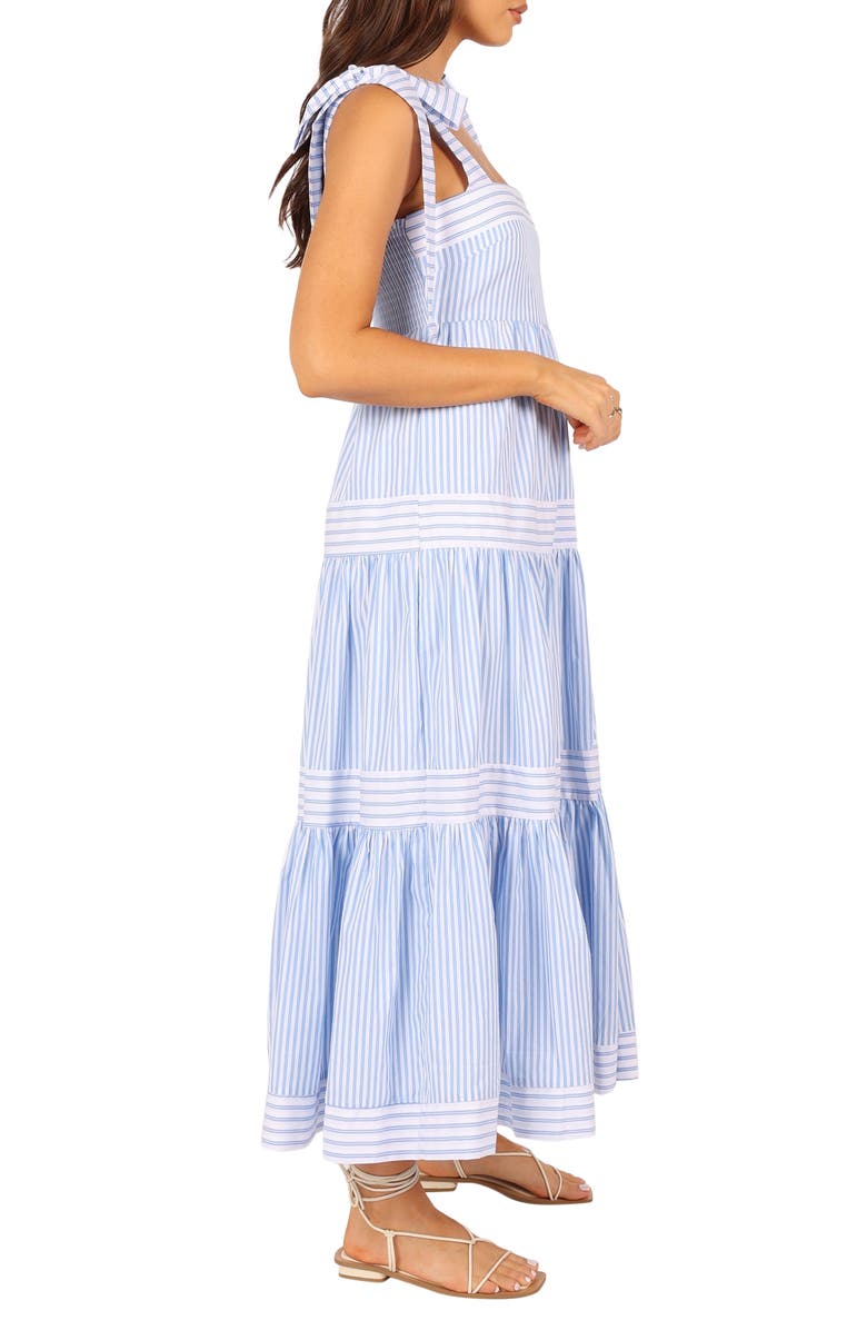 Petal & Pup Bella Stripe Cotton Maxi Dress, Alternate, color, Blue Stripe