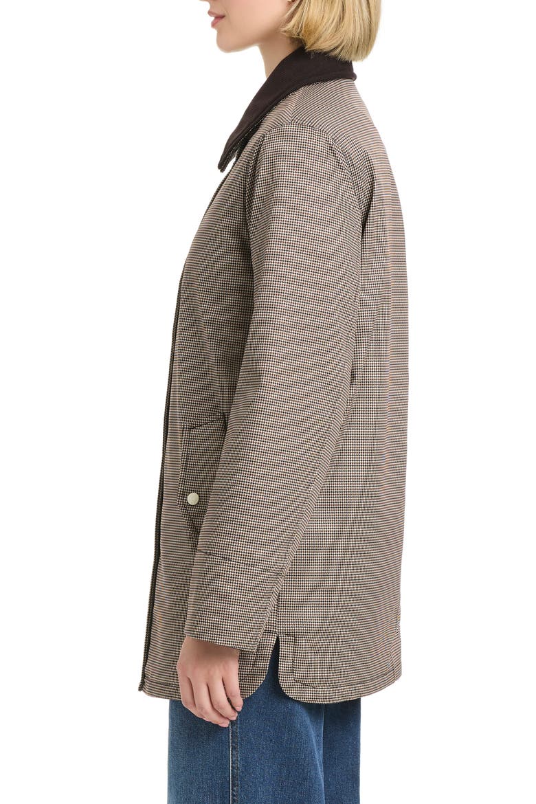 Water Resistant Barn Jacket, Alternate, color, BROWN MINI HOUNDSTOOTH
