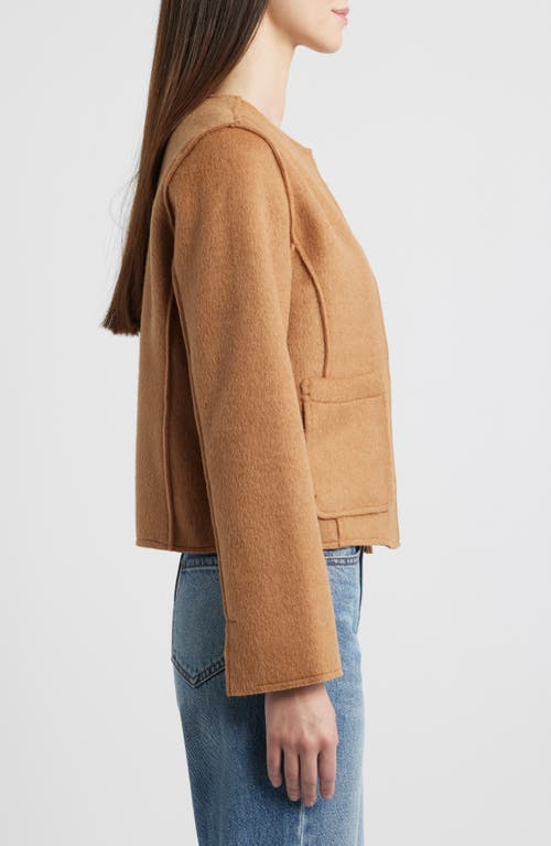 Wit & Wisdom Collarless Crop Jacket In Candy Yam