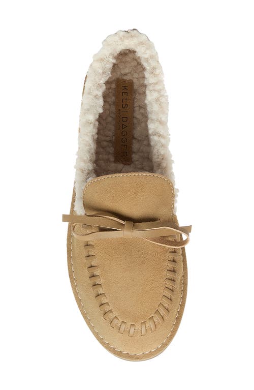 Kelsi Dagger Brooklyn Huggy Faux Shearling Lined Slipper In Brown