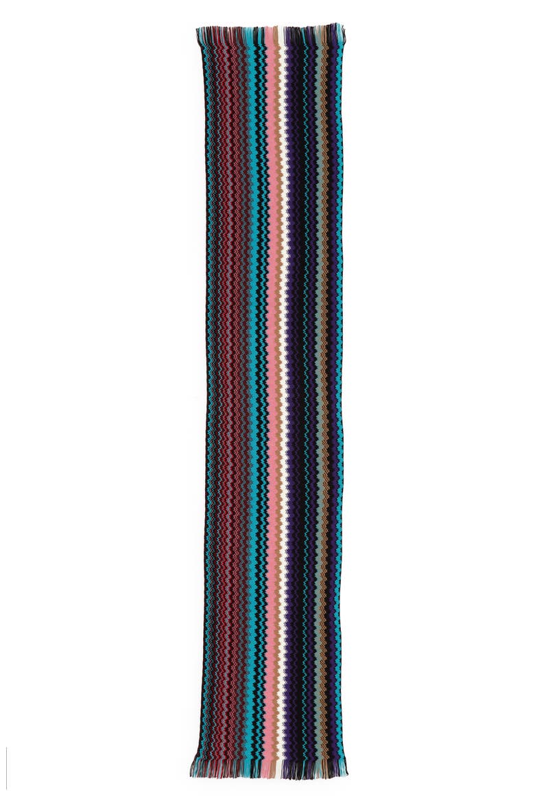 Zigzag Wool Blend Scarf, Alternate, color, MULTI PURPLE/ PINK