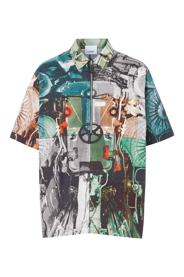 Hydeshirt Half Zip Popover Shirt, Alternate, color, MONOCHROME IP PTTN