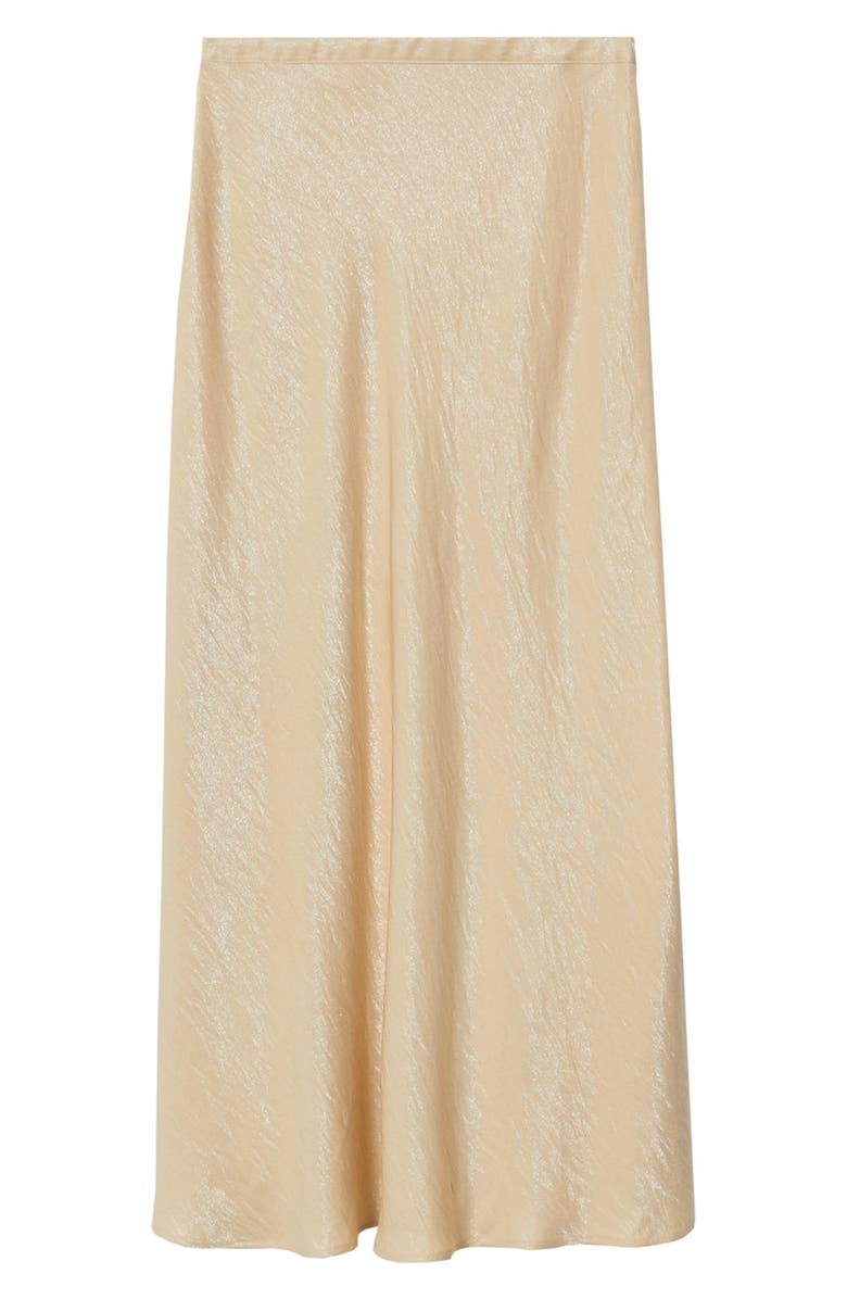MANGO Textured Satin Maxi Skirt, Alternate, color, Beige