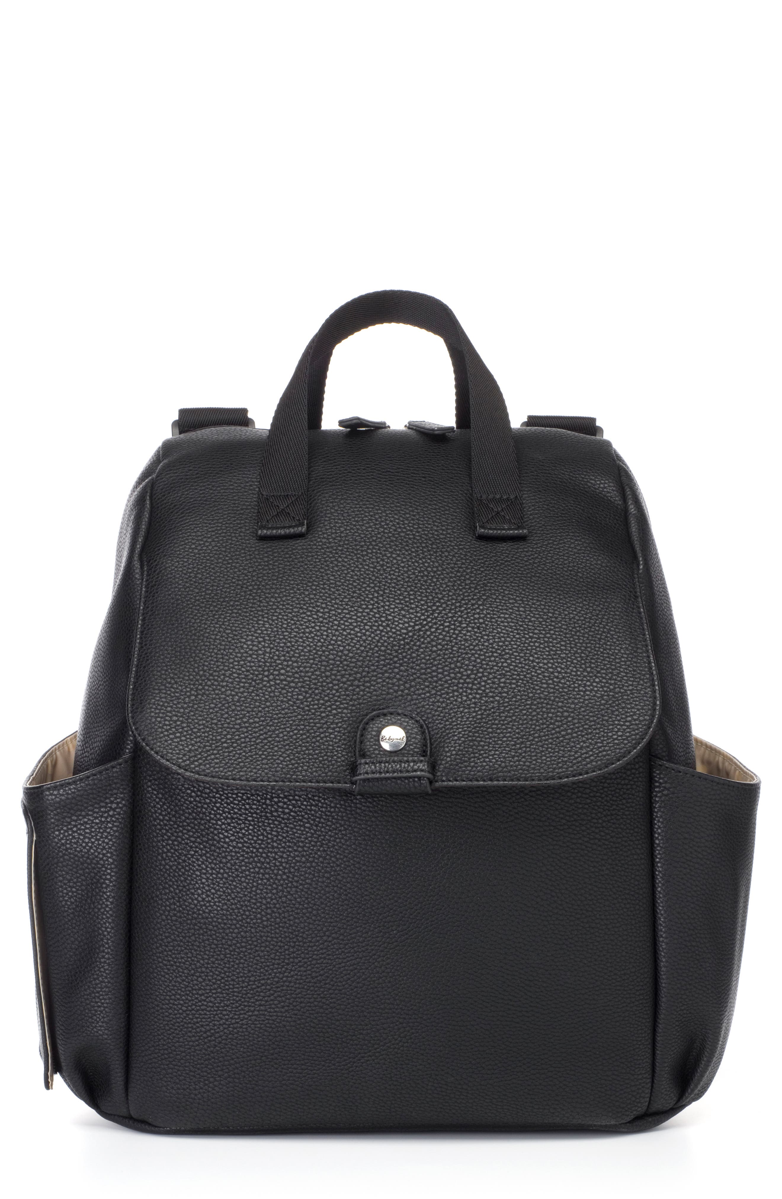 Babymel Robyn Convertible Faux Leather Diaper Backpack, Main, color, 