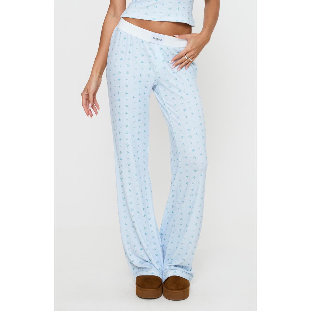 Princess Polly Lullabies Pointelle Pajama Pants In Blue